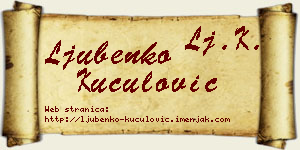 Ljubenko Kuculović vizit kartica